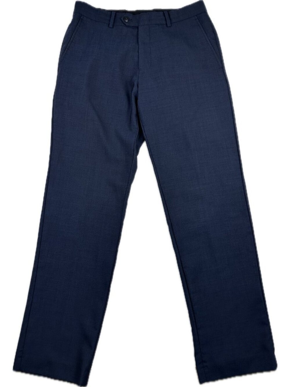 Bar III Pants Mens Slim Fit 100% Wool Dress Trousers Navy Blue 30x29
